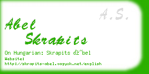 abel skrapits business card